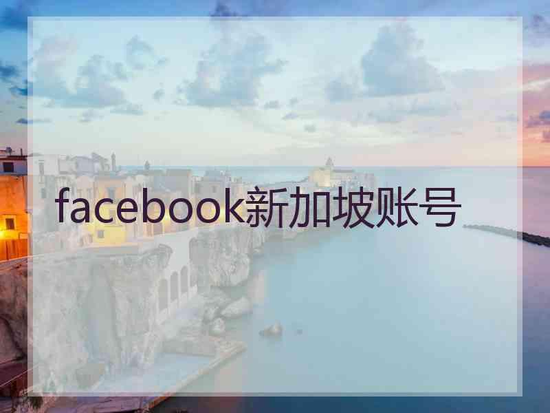 facebook新加坡账号