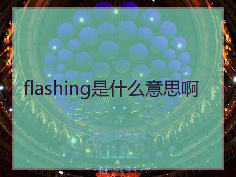 flashing是什么意思啊