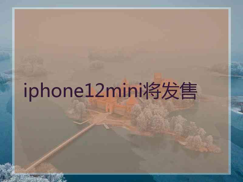 iphone12mini将发售