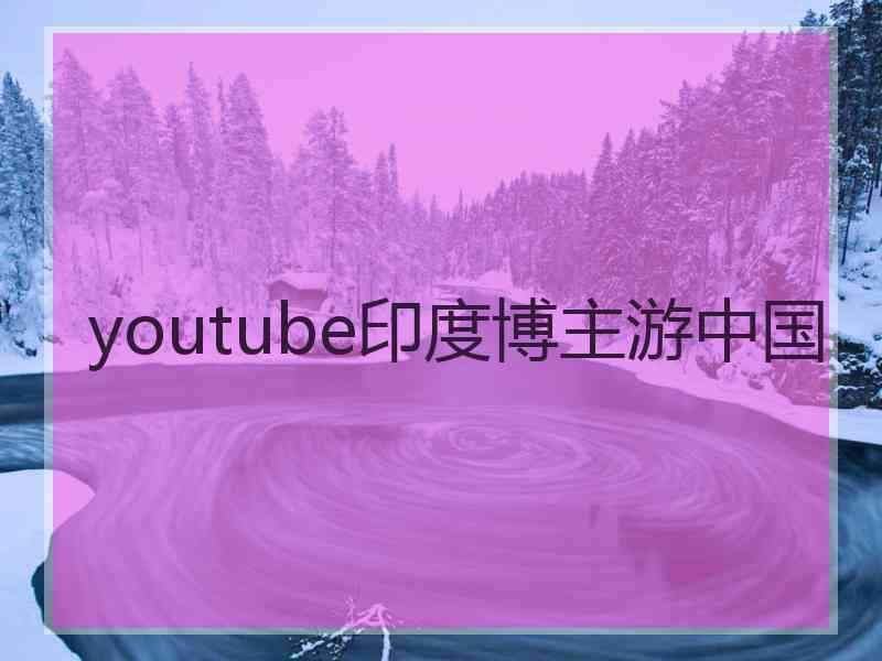 youtube印度博主游中国