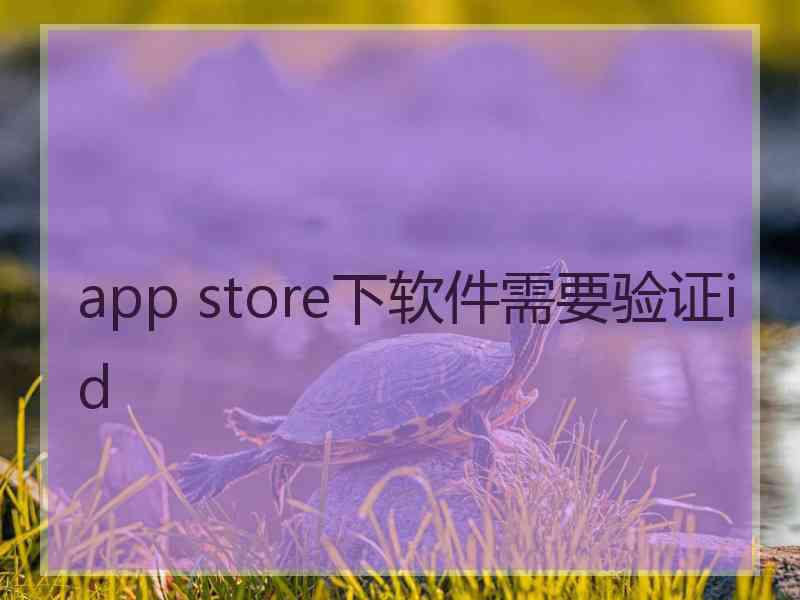 app store下软件需要验证id