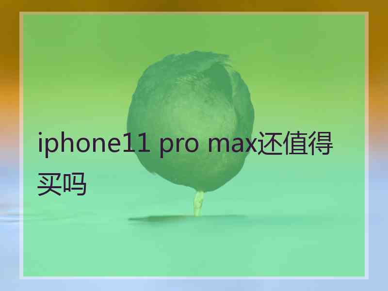 iphone11 pro max还值得买吗