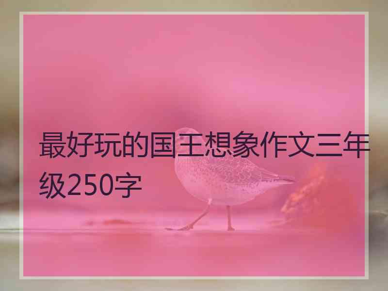 最好玩的国王想象作文三年级250字