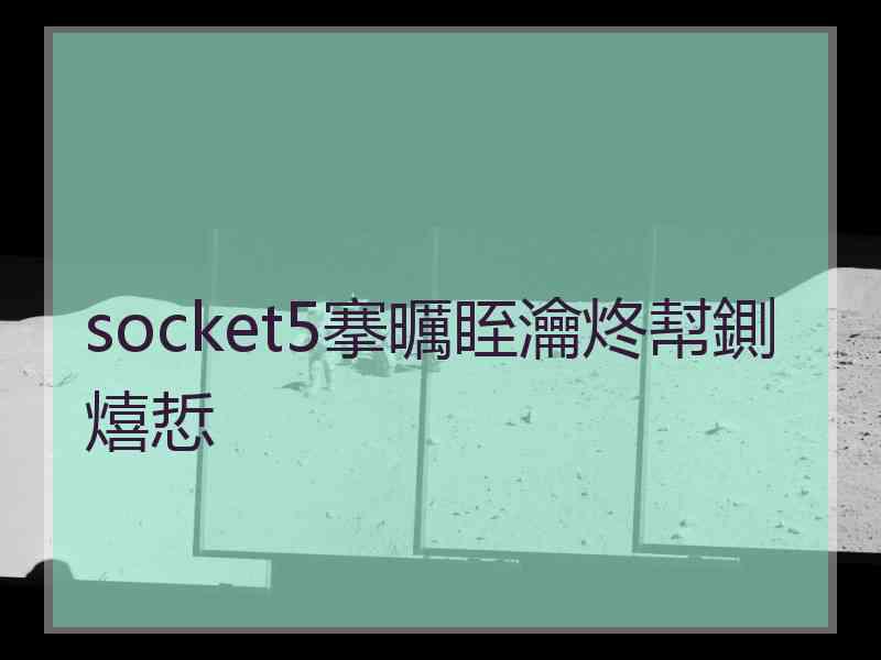 socket5搴曞眰瀹炵幇鍘熺悊