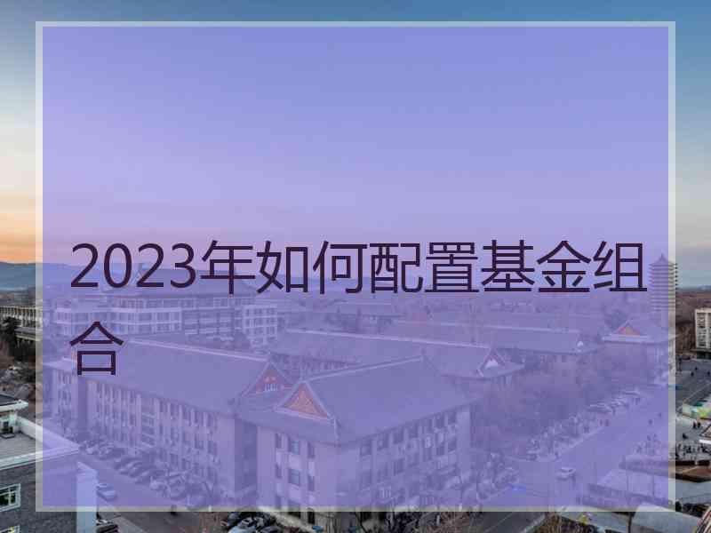 2023年如何配置基金组合