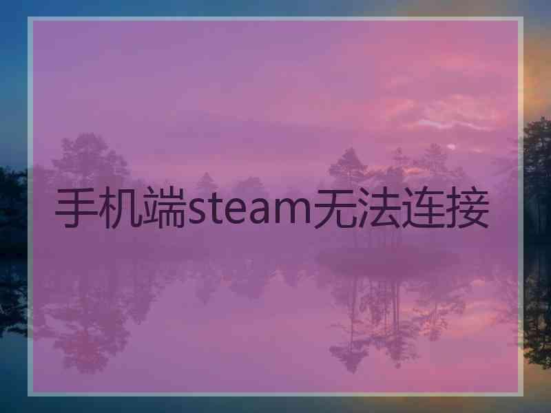 手机端steam无法连接