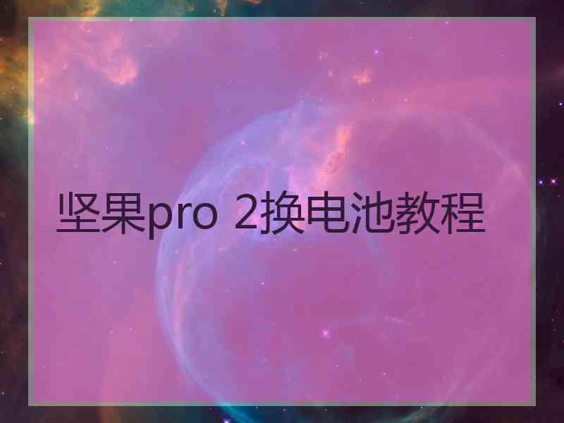 坚果pro 2换电池教程