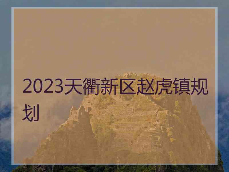 2023天衢新区赵虎镇规划