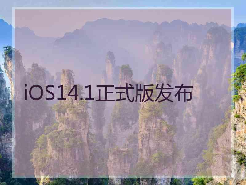 iOS14.1正式版发布