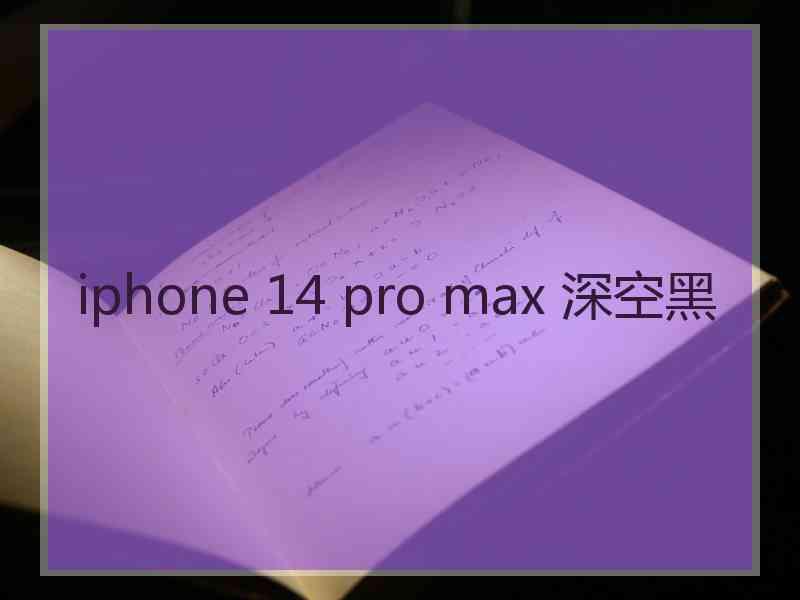 iphone 14 pro max 深空黑