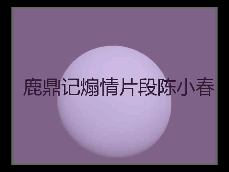 鹿鼎记煽情片段陈小春