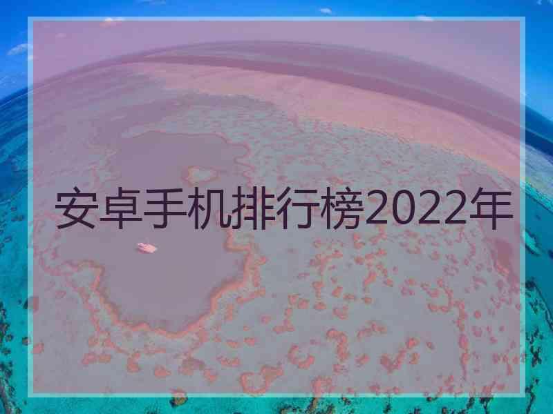 安卓手机排行榜2022年