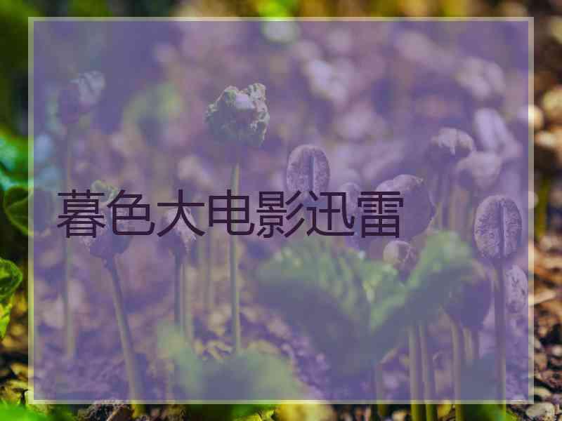 暮色大电影迅雷