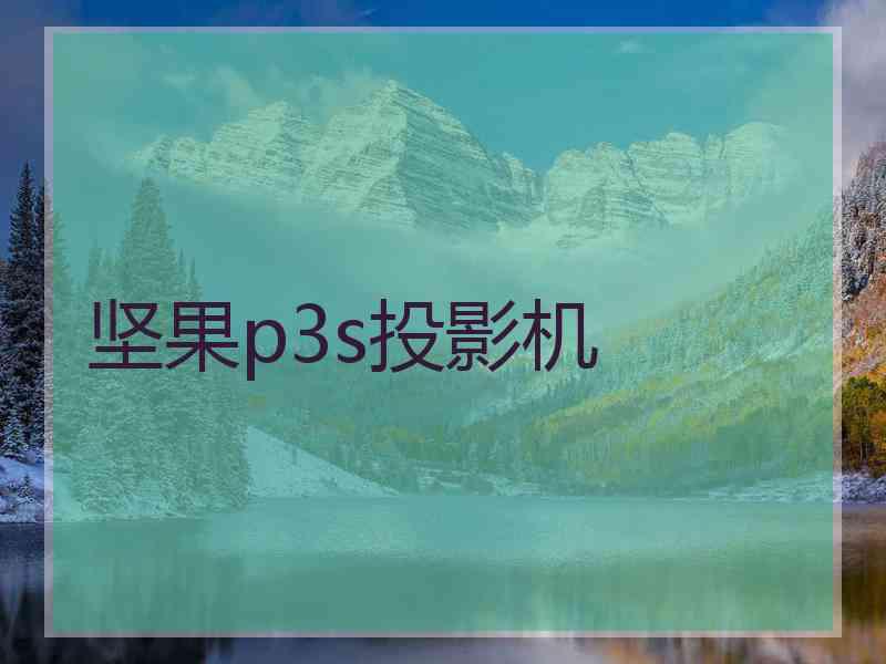 坚果p3s投影机