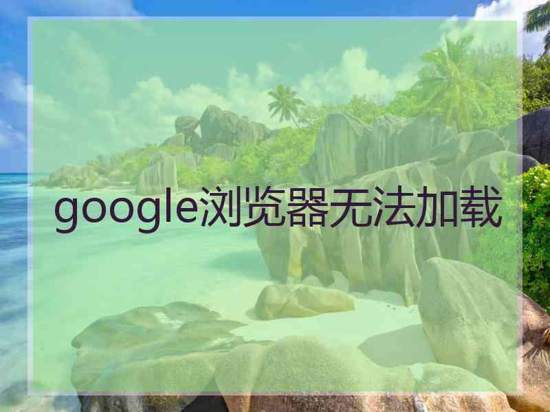 google浏览器无法加载