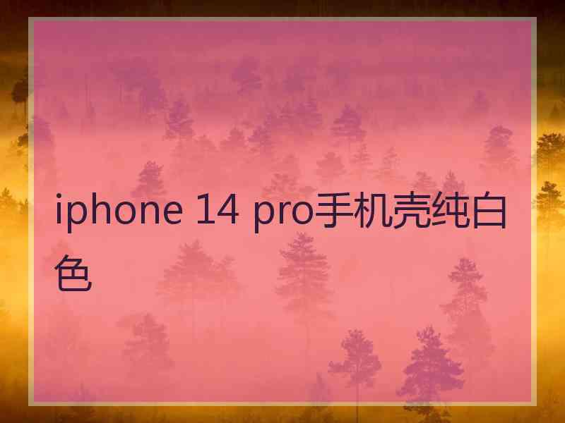 iphone 14 pro手机壳纯白色