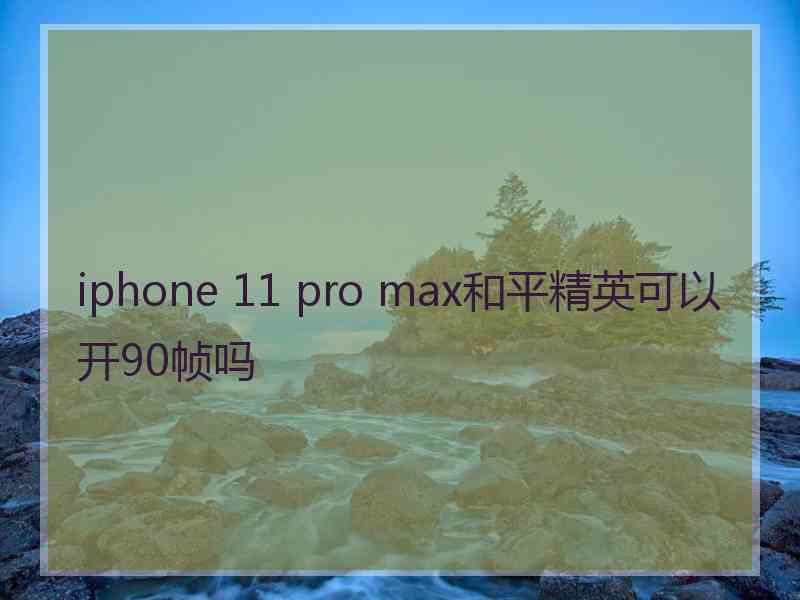 iphone 11 pro max和平精英可以开90帧吗