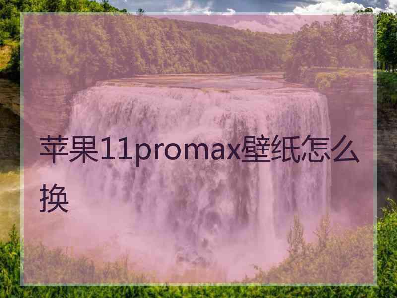 苹果11promax壁纸怎么换