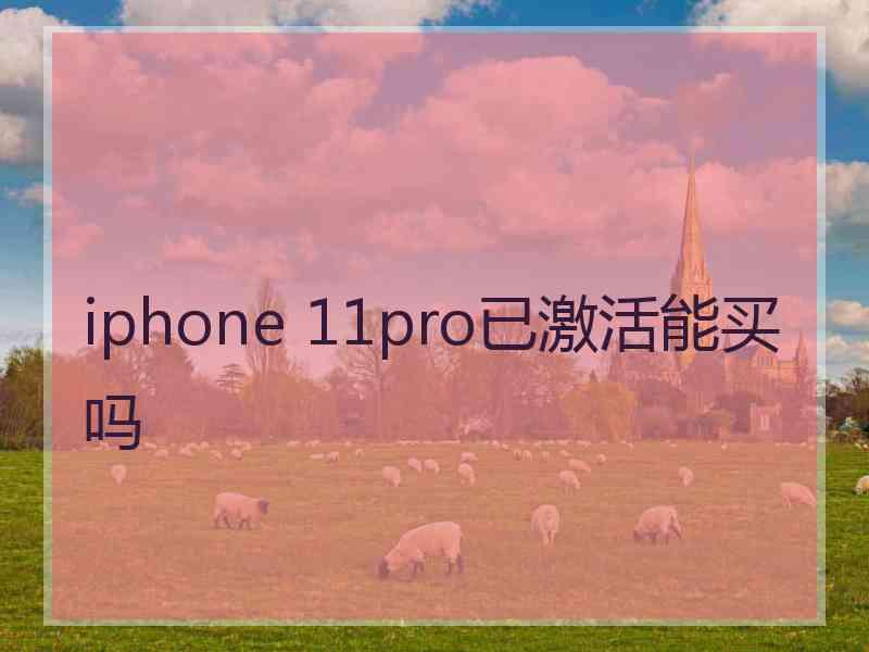 iphone 11pro已激活能买吗