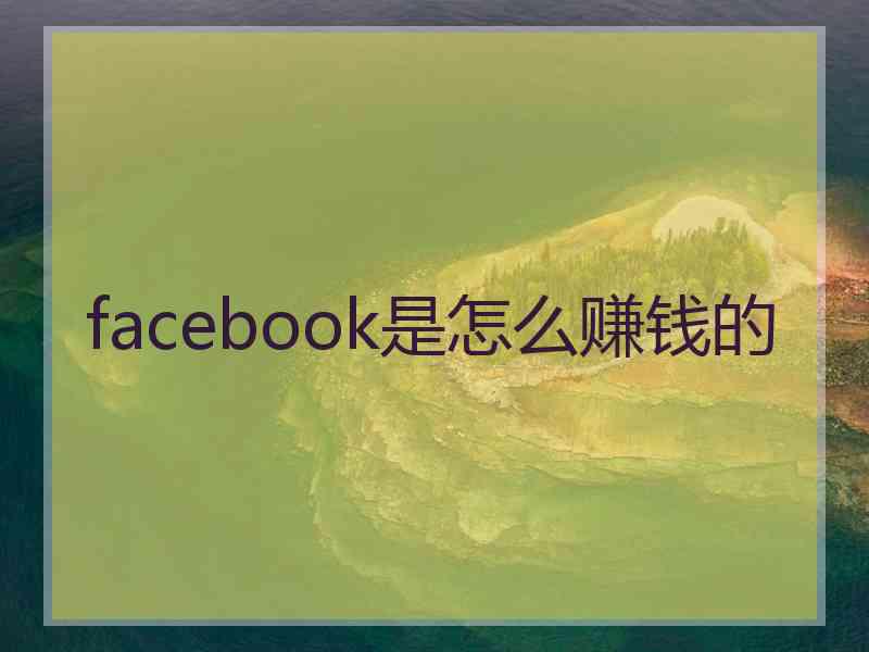 facebook是怎么赚钱的