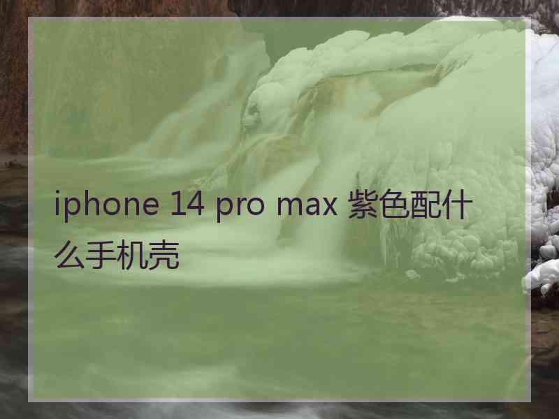 iphone 14 pro max 紫色配什么手机壳