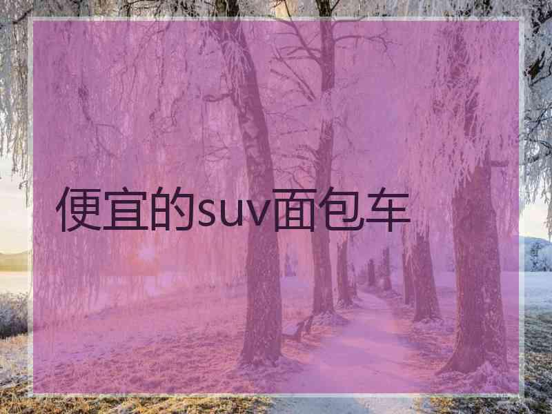 便宜的suv面包车