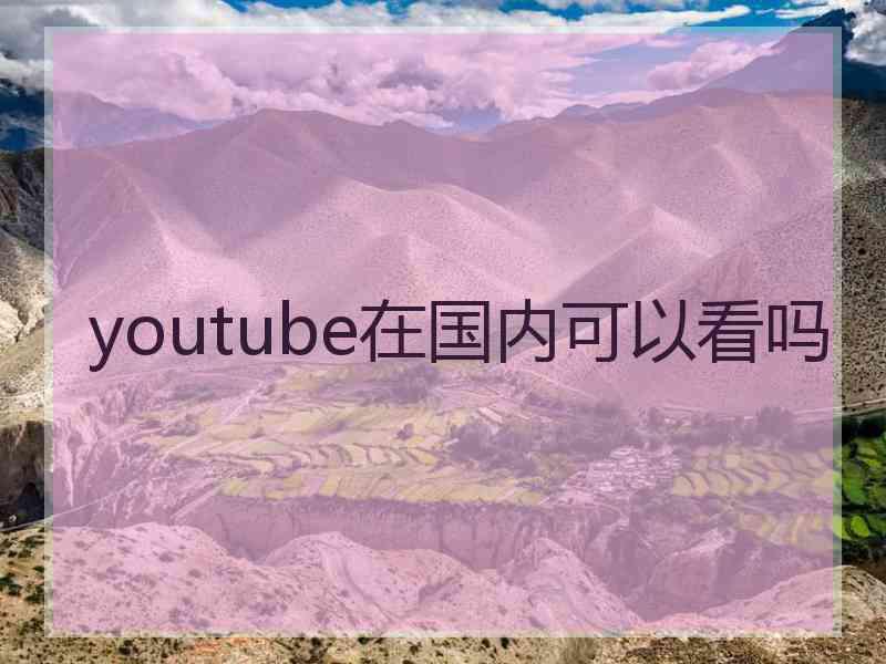 youtube在国内可以看吗