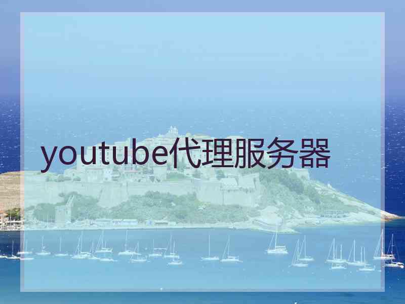 youtube代理服务器