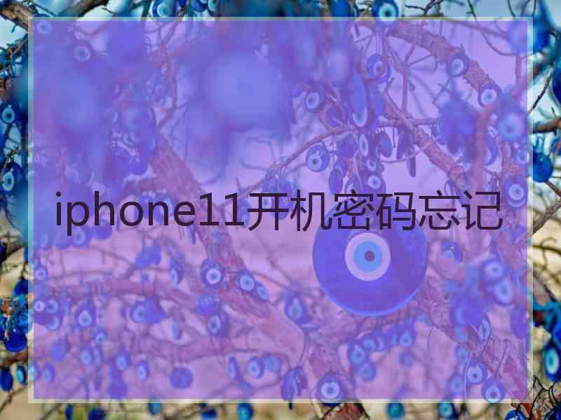 iphone11开机密码忘记