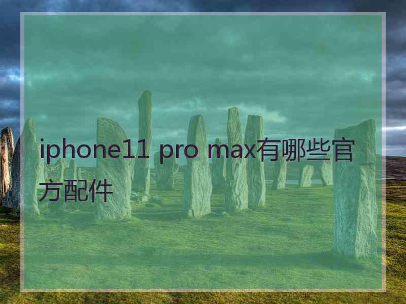 iphone11 pro max有哪些官方配件