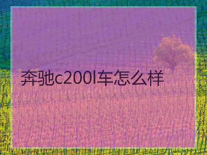 奔驰c200l车怎么样