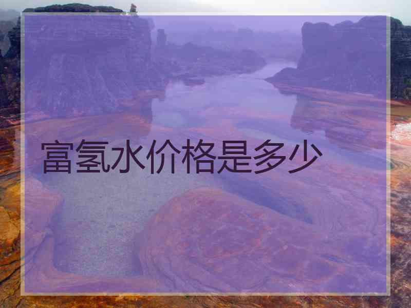 富氢水价格是多少