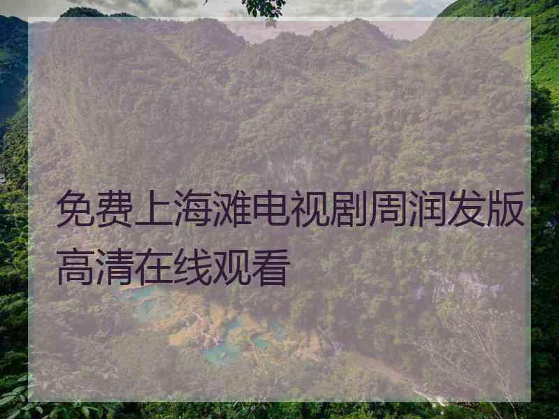 免费上海滩电视剧周润发版高清在线观看