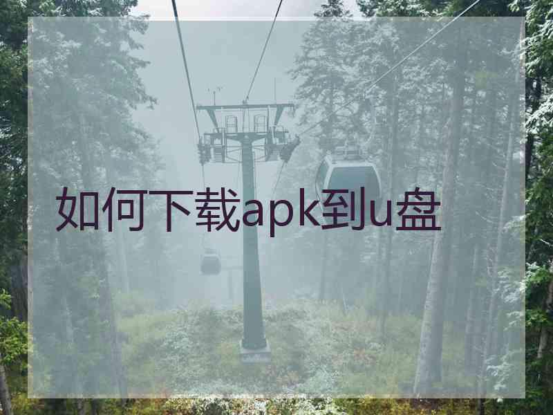 如何下载apk到u盘