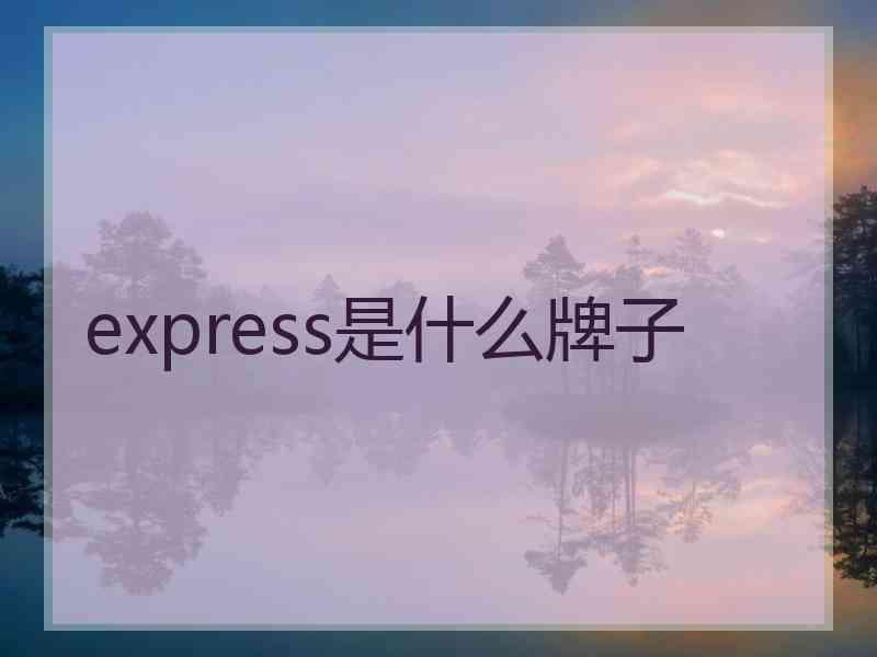 express是什么牌子