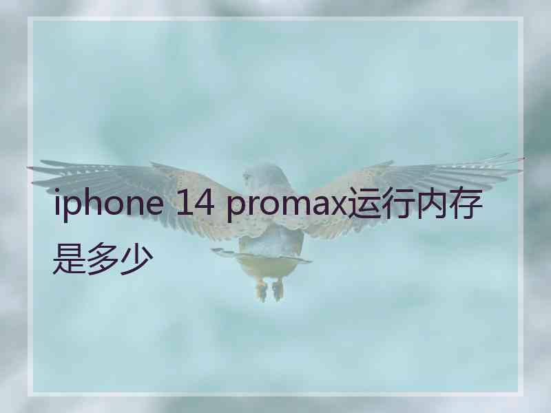 iphone 14 promax运行内存是多少