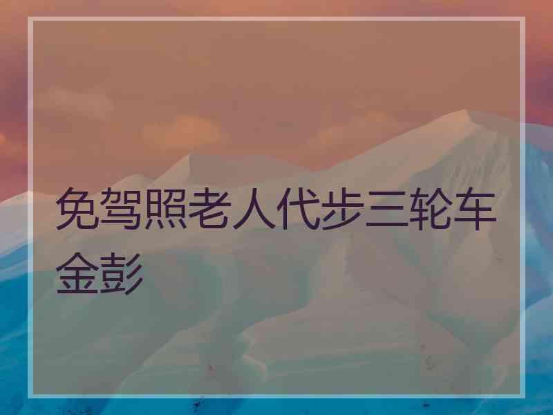 免驾照老人代步三轮车金彭