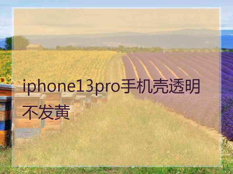 iphone13pro手机壳透明不发黄