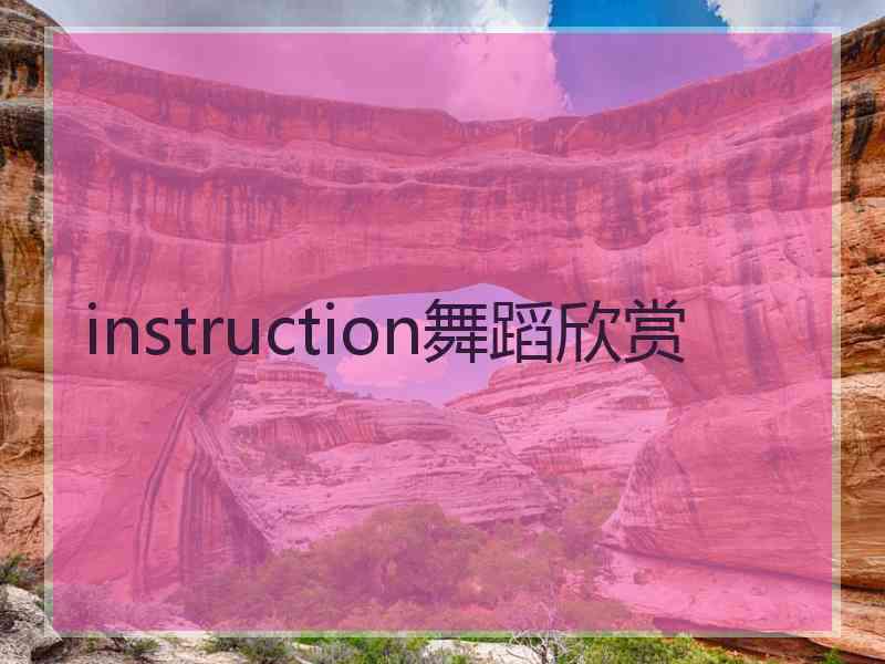 instruction舞蹈欣赏