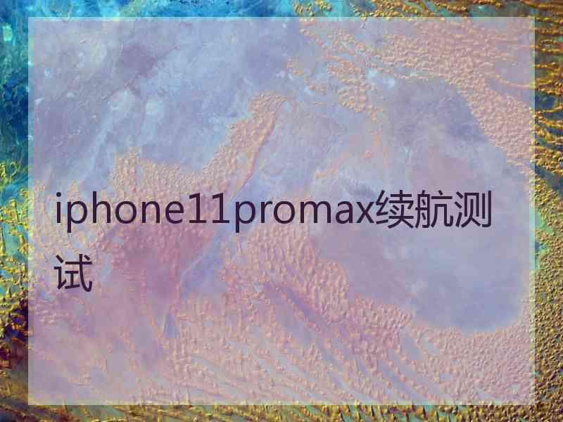 iphone11promax续航测试