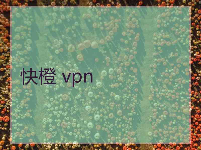 快橙 vpn