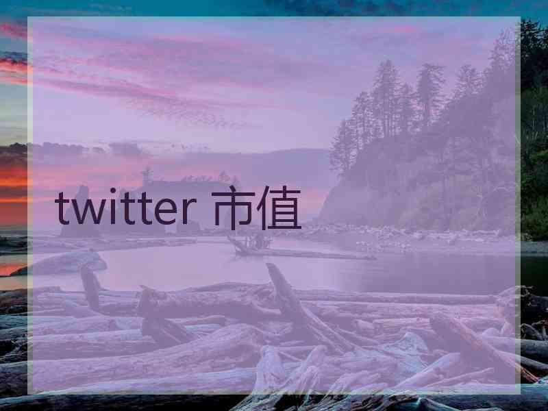 twitter 市值