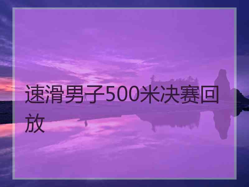 速滑男子500米决赛回放