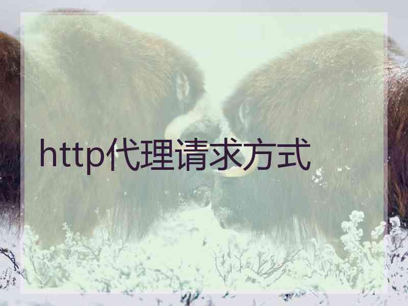 http代理请求方式