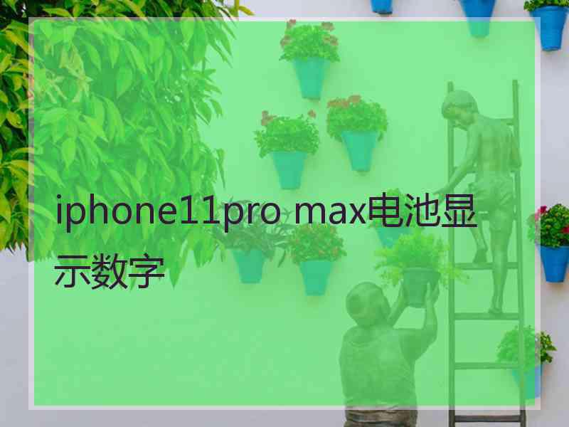 iphone11pro max电池显示数字