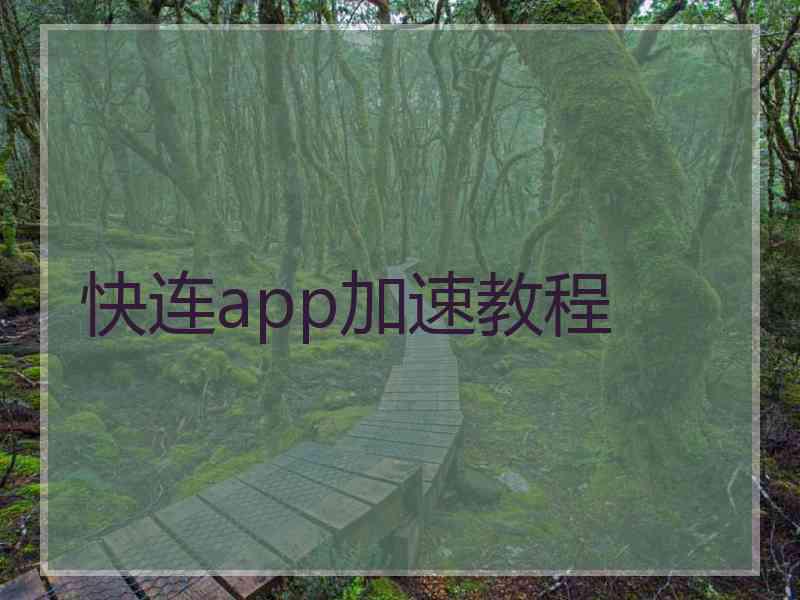 快连app加速教程