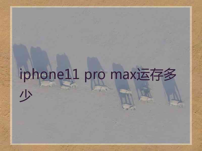 iphone11 pro max运存多少