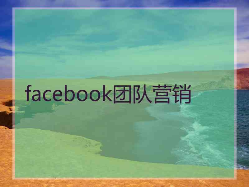 facebook团队营销