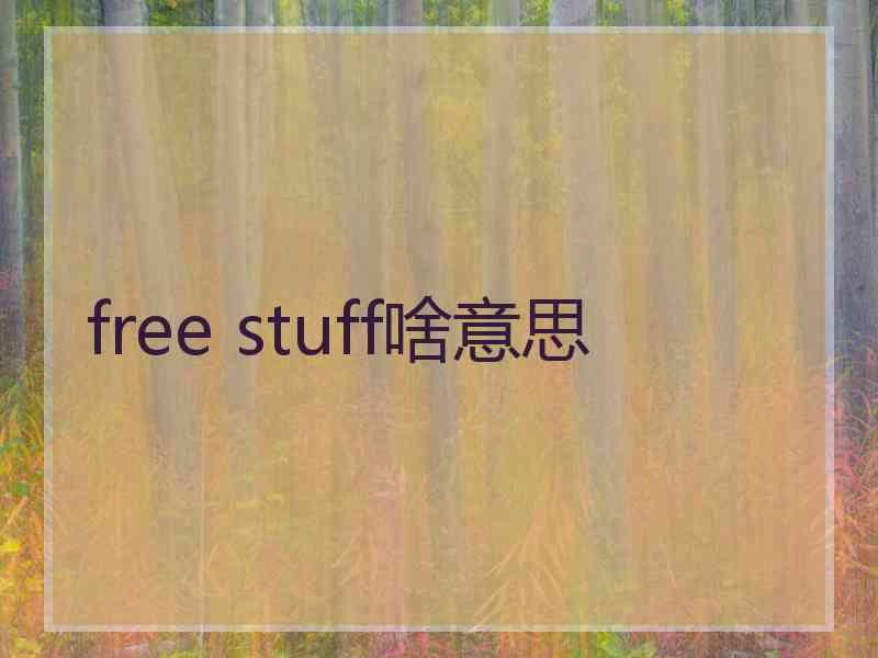 free stuff啥意思