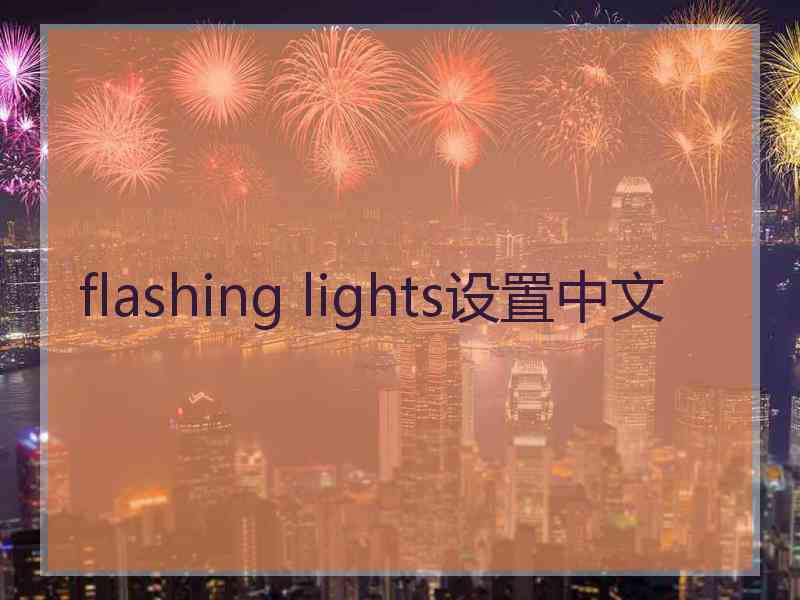 flashing lights设置中文